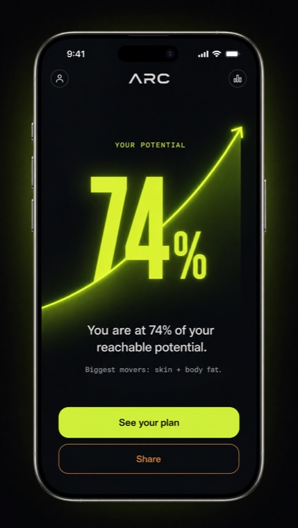 ARC Potential Score reveal screen